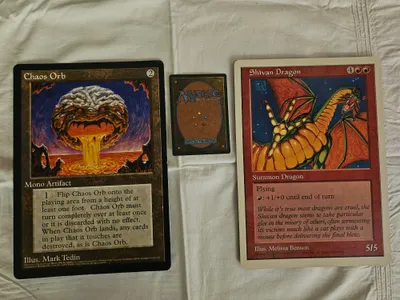 Shivan Dragon + Chaos Orb — Official Oversized Cards (1)