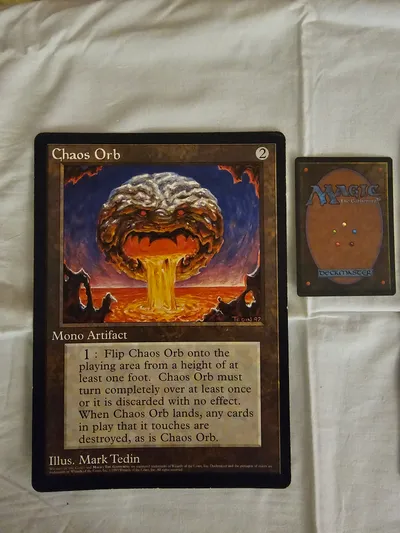 Shivan Dragon + Chaos Orb — Official Oversized Cards (2)
