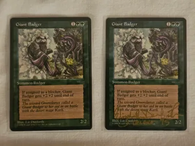Giant Badger ×2 — HarperPrism Book Promo — 1995, one signed by Liz Danforth (1)