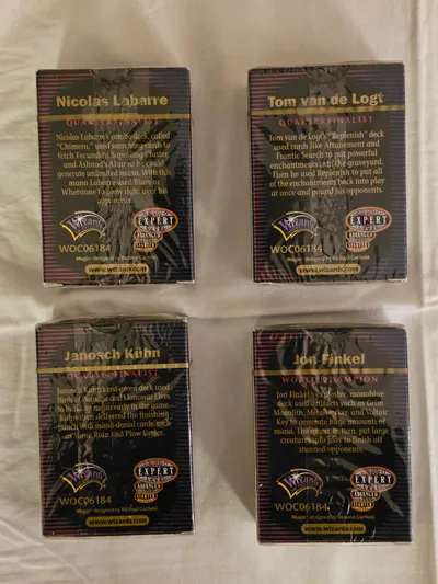 MTG World Championships Brussels 2000 — Complete Set — 4 Sealed Decks (3)